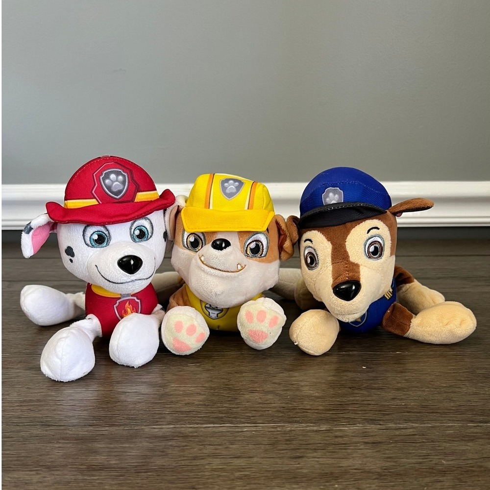 Paw Patrol Character Plush Rubble Marshall Chase Stuffed Animals Dogs